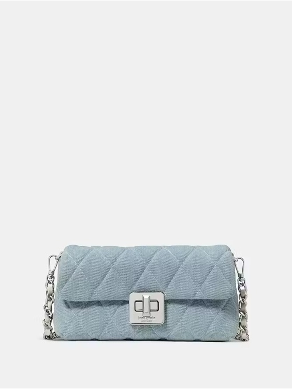 ♠️Kate Spade Carey Quilted Denim Wallet on Chain Crossbody Bag, Blue NWT